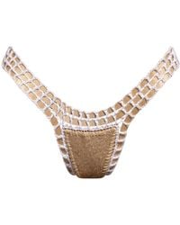 Luxsea Swimwear - Amira Sequin Crochet Bikini Bottom - Lyst