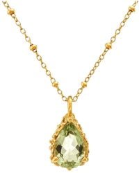 Dainty London - Vermeil Quartz Necklace - Lyst