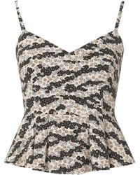 Conquista - Floral Peplum Camisole Top – Feminine, Modern, Perfect For Warm-Weather Styling - Lyst