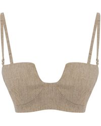 Pcfg - Neutrals Linen Bra - Lyst