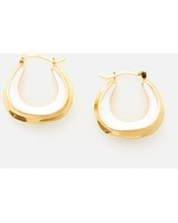 Lovard - Enamel Sculpture Hoops - Lyst