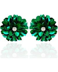 PINAR OZEVLAT - Blossom Studs Emerald - Lyst