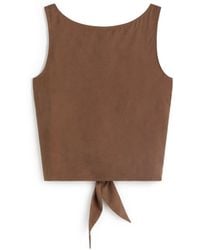 Thinking Mu - Top With Cupro Bow Solea - Lyst