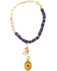 1610Istanbul - Istanbulite Gemstone Evil Eye Bracelet - Lyst