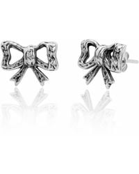 Unaloe - Sterling Ribbon Bow Earrings – Chic Minimal Style And Symbol Of Grace – Jewellery For - Lyst