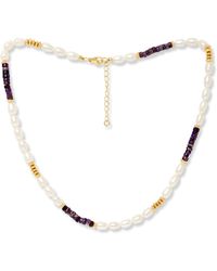 Pearls of the Orient Online - Nova Oval Cultured Freshwater Pearl Necklace With Jasper & Beads - Lyst