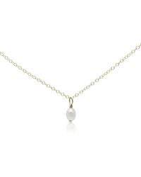 Kiri & Belle - Mini Florence Small Pearl Pendant Filled Necklace - Lyst