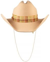 Shaded the Label - Neutrals Looe Cream Cowboy Hat With Sterling Jewellery - Lyst