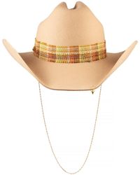 Shaded the Label - Neutrals Looe Cream Cowboy Hat With Sterling Jewellery - Lyst