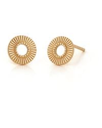 Nellou Jewellery - Solar Circle Earrings Plated Sterling - Lyst