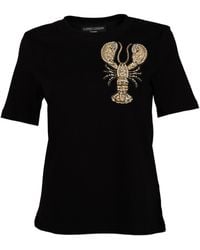 House of Laines London - Laines Couture Embellished Lobster T-Shirt - Lyst