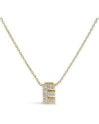 Haus of Brilliance - 10K Diamond Accent "A-Z" Initial Bubble Pendant Necklace - Lyst