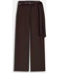 Nocturne - Tie Waist Wide Leg Trousers - Lyst