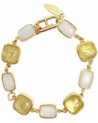 Farra - Prehnite And Moonstone Charms Bracelet - Lyst