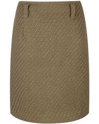 Conquista - Jacquard Wool Coat Fabric Mini Skirt - Lyst