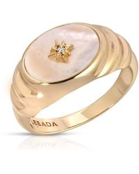 Leeada Jewelry - Aurora Ring Pearl - Lyst