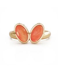 Linda Fiore - You & Me Baby Vermeil Ring With Carnelian - Lyst