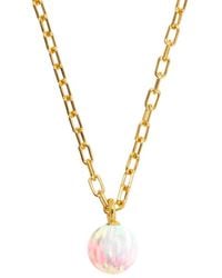 Ora Pearls - Opia Sun Opal Chain Pendant - Lyst