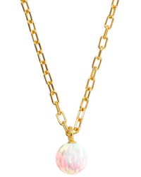 Ora Pearls - Opia Sun Opal Chain Pendant - Lyst