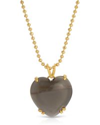 Glamrocks Jewelry - Moonstone Heart Necklace - Lyst
