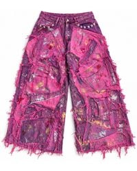Zasta Studio - Wearable Ruins Wide Leg Denim Pants Six - Lyst