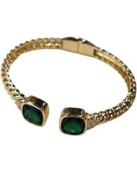 Saachi - Gemstone Bangle Metal Bracelet - Lyst