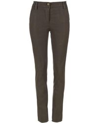Conquista - Neutrals Khaki Fitted Full Length Pants - Lyst