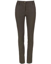 Conquista - Neutrals Khaki Fitted Full Length Pants - Lyst