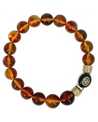 Michael Nash Jewelry - Caroline Tortoise Resin Necklace With Topaz Faceted Stone Clasp - Lyst