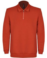 DAVID WEJ - Enzo Cotton Zip Polo – - Lyst