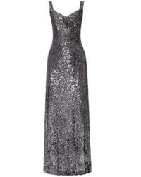 AGGI - Jessica Silver Diamond Maxi Sequin Evening Dress - Lyst