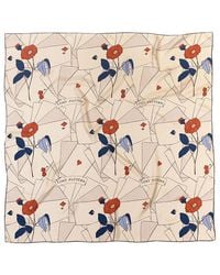 Lost Pattern - Neutrals Camellia Large Silk Square Scarf - Lyst