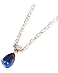 Juvetti - Ori Small Pendant Necklace Sapphire & Diamond - Lyst