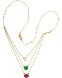 Artisan - Diamond, Emerald & Ruby Layered Necklace - Lyst
