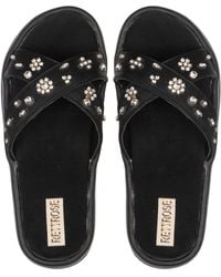 Rettrose - The Giana Luxury Cross Over Embellished Slides - Lyst