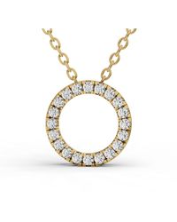 SEREIA OFFICIAL - 14K 0.25 Ct Necklace Circle Diamond - Lyst