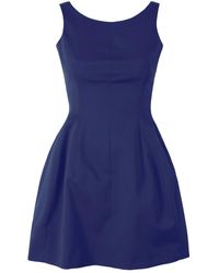VIKIGLOW - Jeanne Navy A Line Sleeveless Dress - Lyst