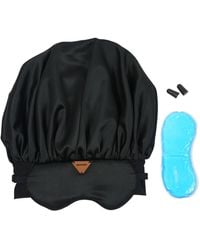 St Cayman - Ibonnet Adjustable Satin Hair Bonnet Eye Mask With Gel Insert - Lyst