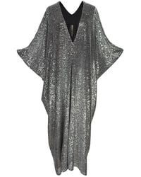 Jennafer Grace - Gunmetal Sequin Caftan Kaftan Dress - Lyst