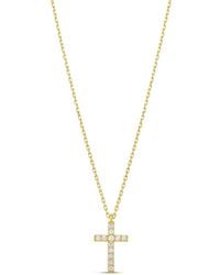 SHYMI - Small Pave Cross - Lyst