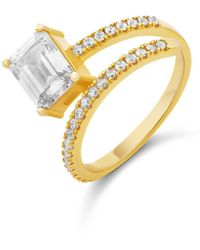 SHYMI - Half Way Around Emerald Statement Ring - Lyst
