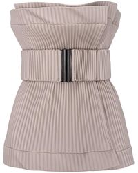 Silvia Serban - Neutrals Pleated Eco-Leather Belt - Lyst