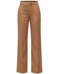 Humans & Land - Camel Wool Straight Pants - Lyst