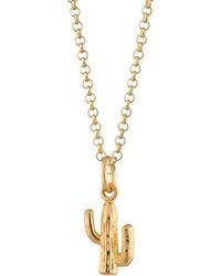 Scream Pretty - Cactus Charm Necklace - Lyst