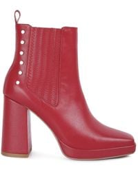 Rag & Co - Grape-Vine High Heeled Leather Boot - Lyst
