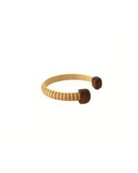 Whale Tail Weaving - Neutrals The Wooden Whaler's Daughter Cuff - Lyst