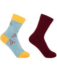 Peper Harow - Made in England - Tri & Classic Burgundy Socks Bundle - Lyst