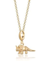 Lily Charmed - Plated Triceratops Dinosaur Charm Necklace - Lyst