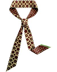 Jessie Zhao New York - Silk Skinny Scarf Of Polka Dot Bloom - Lyst