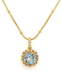 GEM BAZAAR - Diana Topaz Pearl Pendant & Chain - Lyst